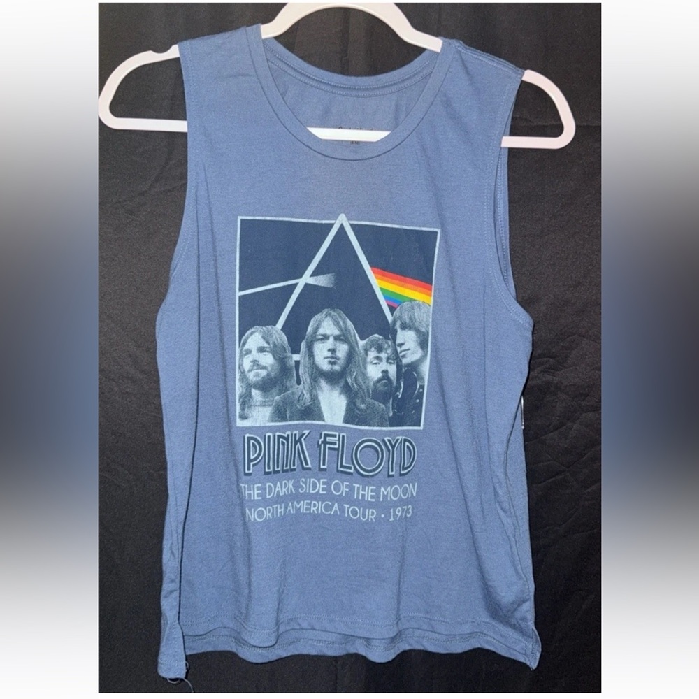 Pink Floyd Blue Graphic Tank Top medium